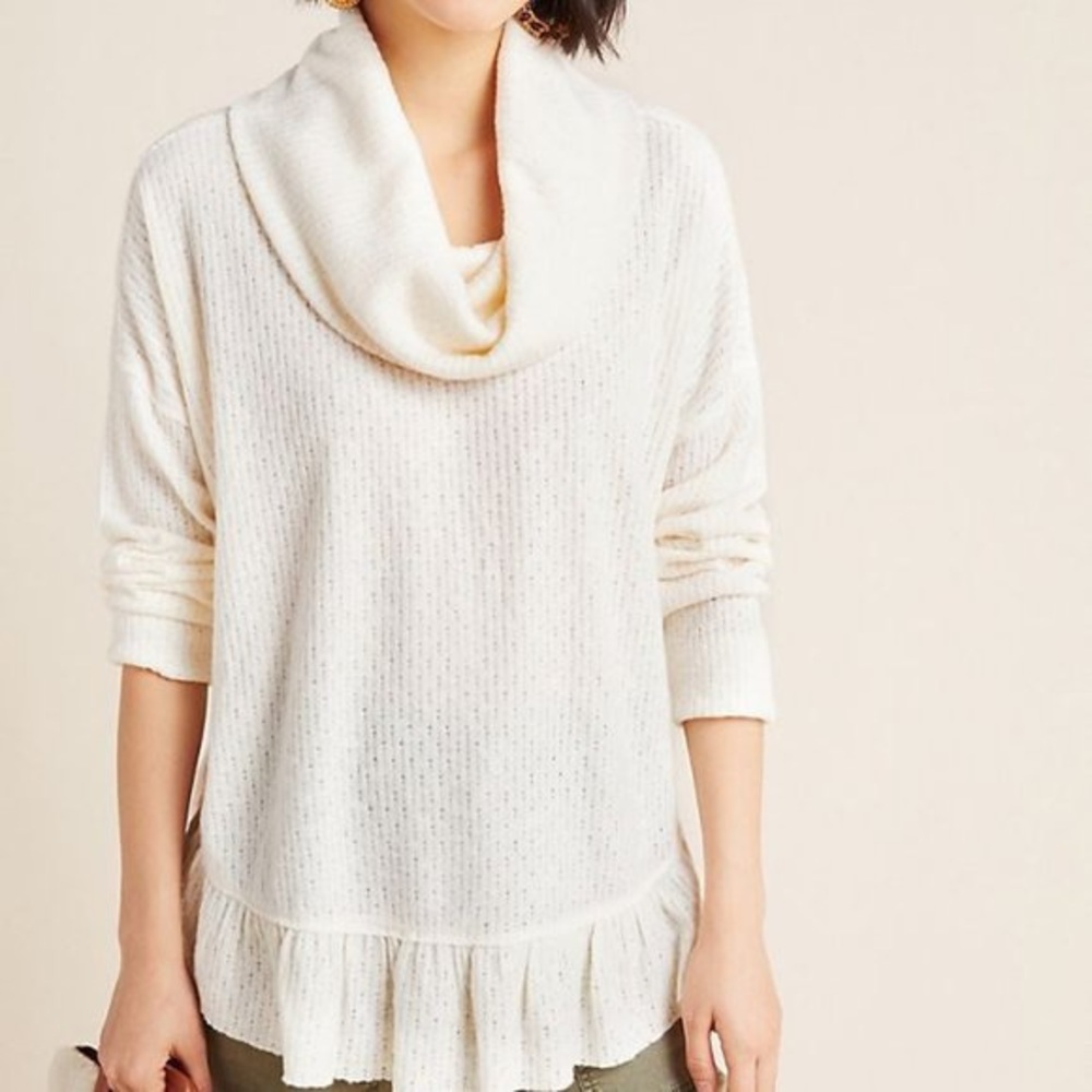 Maeve Ruffled Pullover Sweater NWT